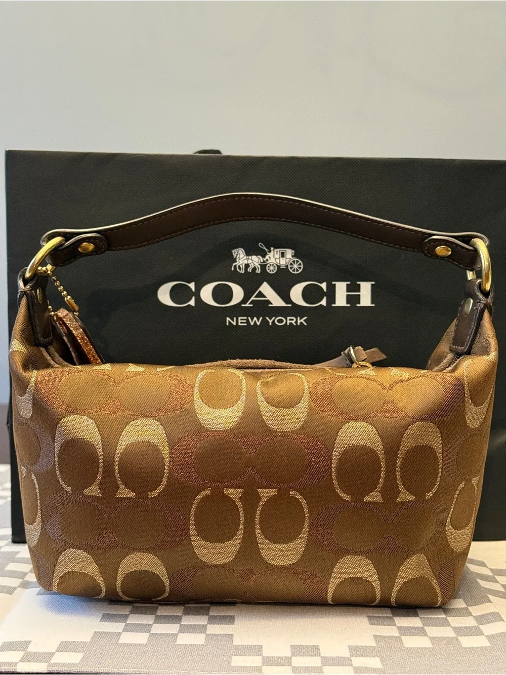 Coach Rare Mini Demi Top handle Satchel Beaded Y2K